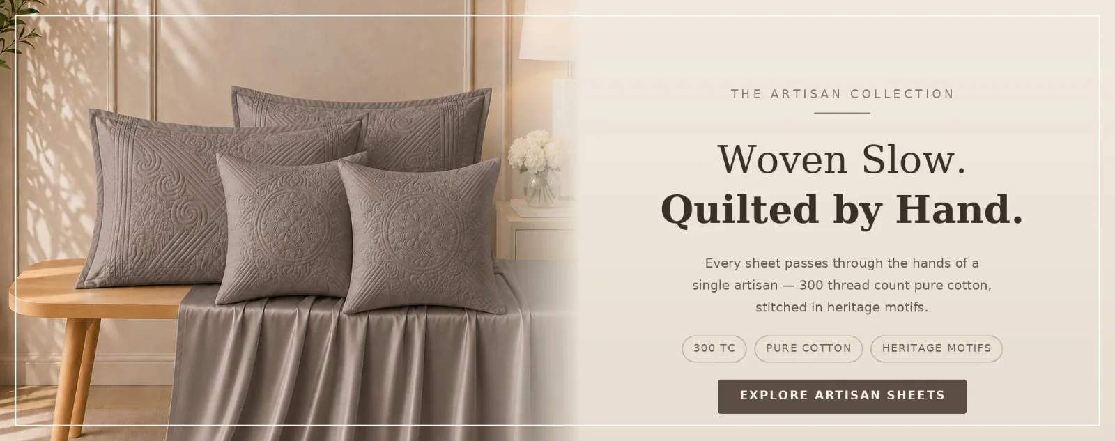 Quirky Home hand-quilted bedding, comforters and pillow covers